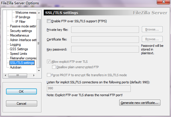 ftp服務器FileZilla Server詳細配置教程