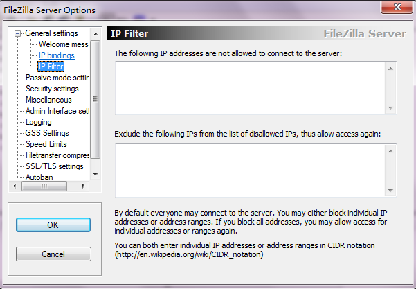 ftp服務器FileZilla Server詳細配置教程