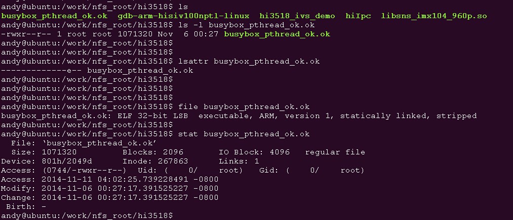 linux 查看文件的屬性（ls，lsattr，file，stat）實例詳解