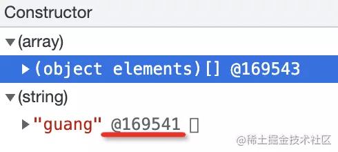 通過(guò) Chrome Devtools 的 Memory 工具證明 string 的內(nèi)存分配方式