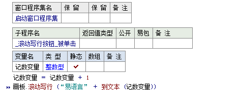 易語言在畫板中寫出指定文本當畫板中已滿會自動滾屏