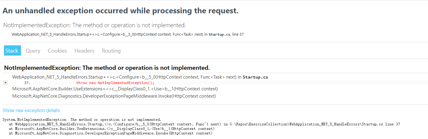 理解ASP.NET Core 錯誤處理機制(Handle Errors)