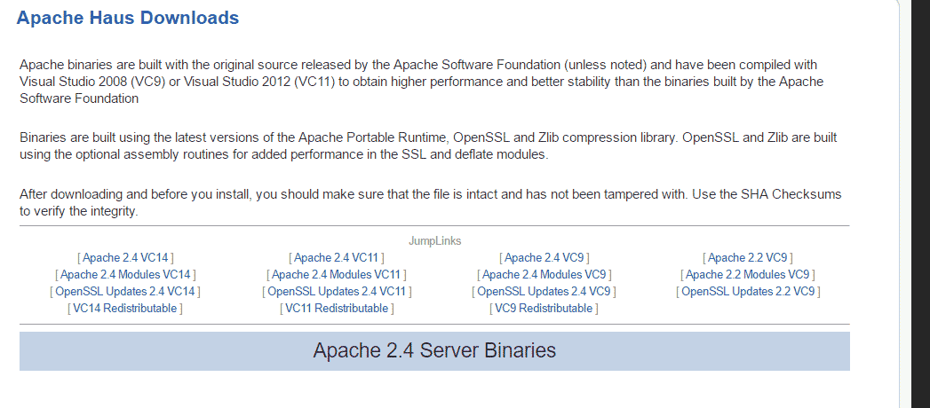 Windows Apache2.4 VC9(ApacheHaus)詳細安裝配置教程