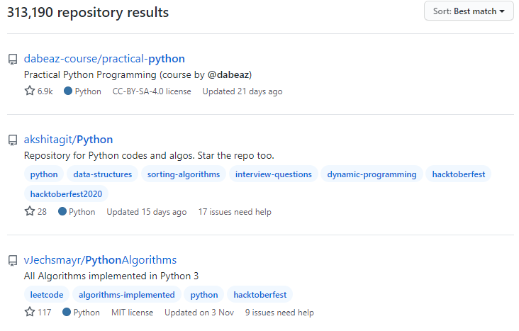 python高級搜索實現高效搜索GitHub資源