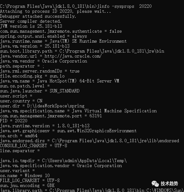 基于JVM-jinfo的使用方式