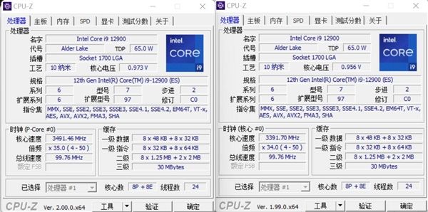 CPU-Z 2.00全新發布：12代酷睿一網打盡