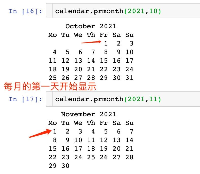 python編程開發(fā)時(shí)間序列calendar模塊示例詳解