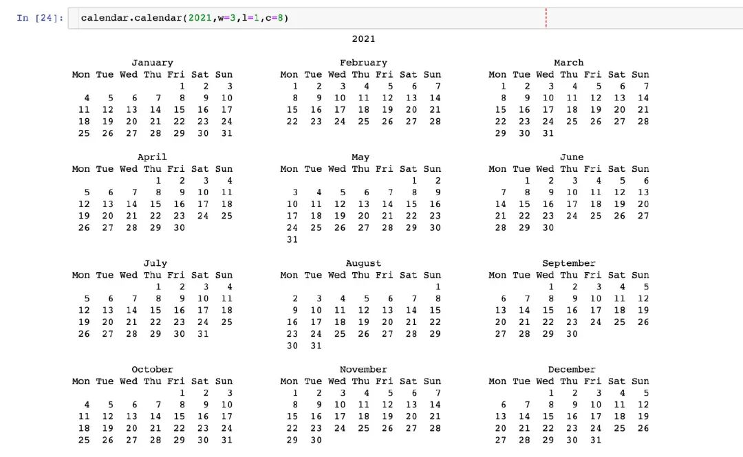 python編程開發(fā)時(shí)間序列calendar模塊示例詳解