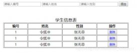 js動態實現表格添加和刪除操作