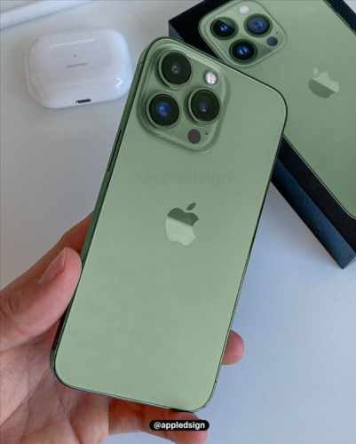 iPhone 13 Pro蒼嶺綠真機首曝！網友：這次iPhone被渲染圖坑慘了