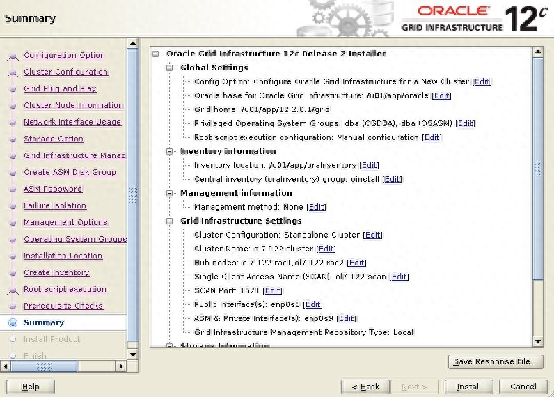 Oracle 12c Release 2 RAC 安裝 Oracle Linux 7
